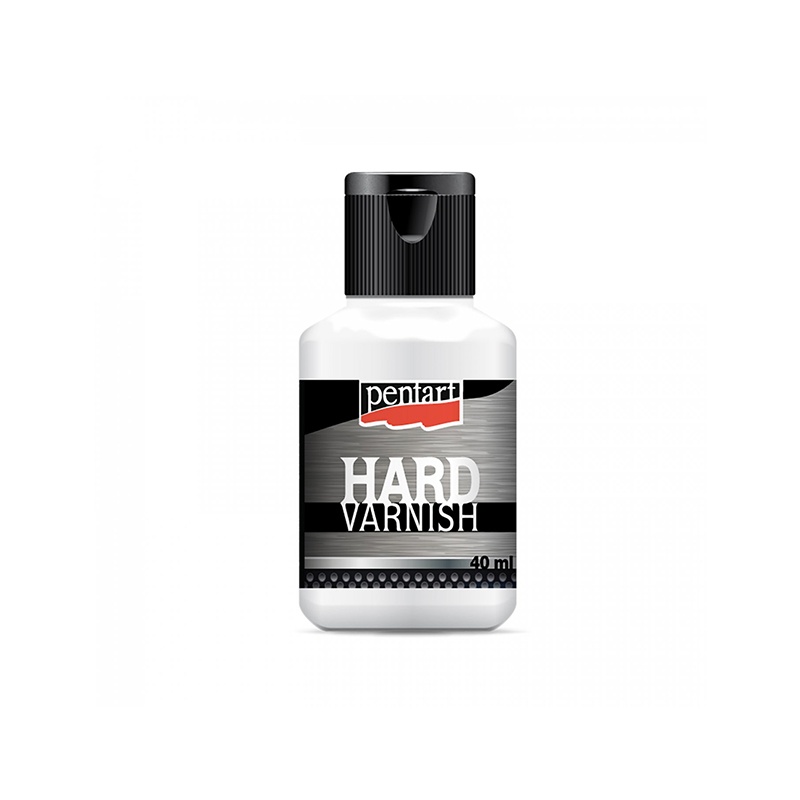 Tvrdý lesklý lak (Hard varnish) na vodnej báze, vytvára vysoko lesklú vrstvu, ktorá zostane po zaschnutí flexibilná - neláme sa. Skvele vyzerá, ako z