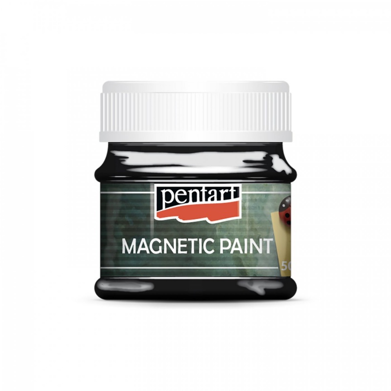 Magnetická farba (Magnetic paint) je farba na vodnej báze, ktorá obsahuje prírodné železo. Pomocou akrylových farieb sa dá povrch premaľovať na ľubov