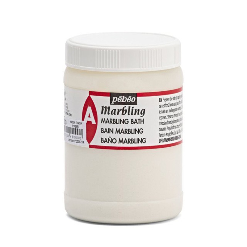 Marbling zahusťovacie médium sa používa v kombinácií s farbami Marbling od značky Pébéo. Sú určené na vytváranie mramorovaného povrchu na papier, 