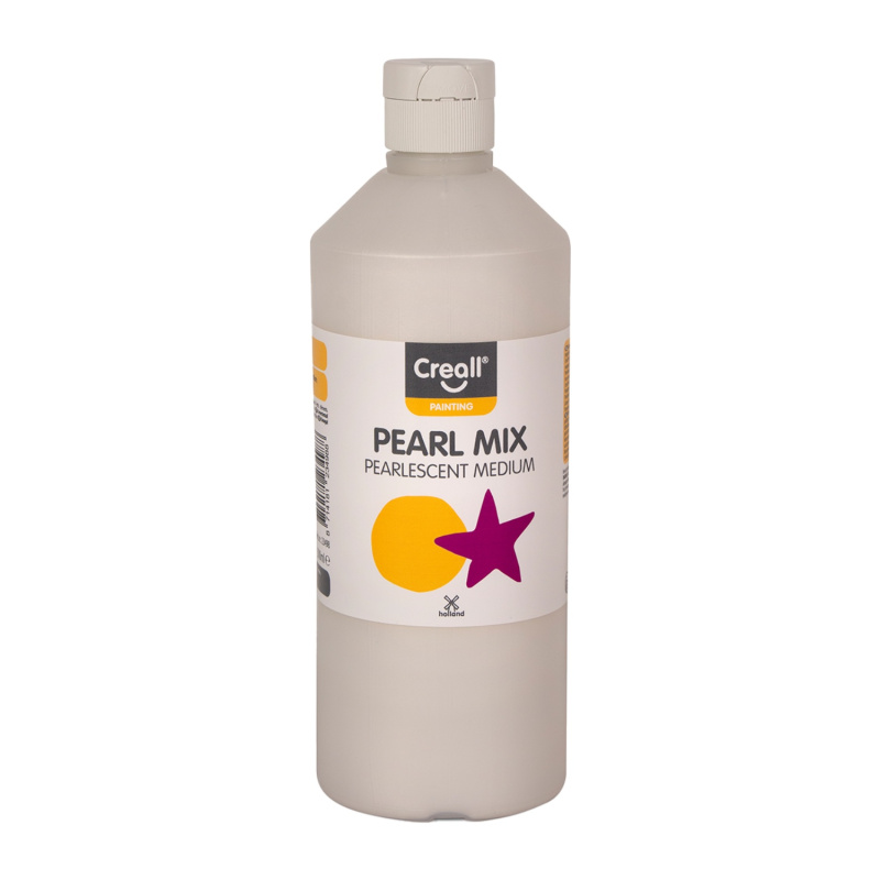 Creall médium Pearl Mix, 500 ml, perleťové Dodajte svojim výtvarným projektom elegantný perleťový lesk s médiom Creall Pearl Mix. Toto kreatívne médi