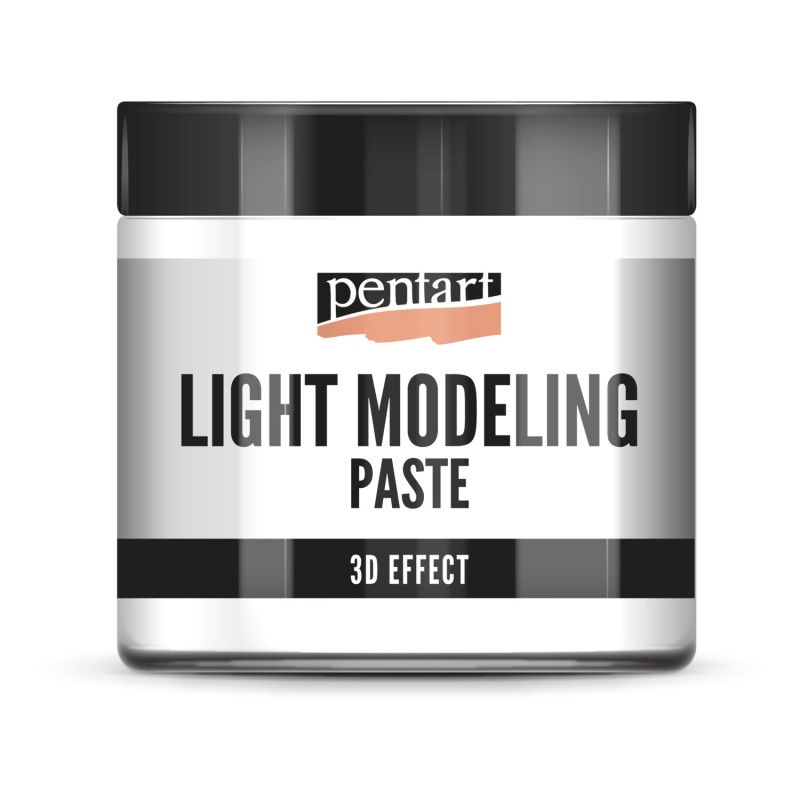 Modelovacia pasta ľahká (Modeling paste light) je pasta na vodnej báze s mierne penovitovou konzistenciou. Po uschnutí drží tvar a ostáva flexibilná. Po