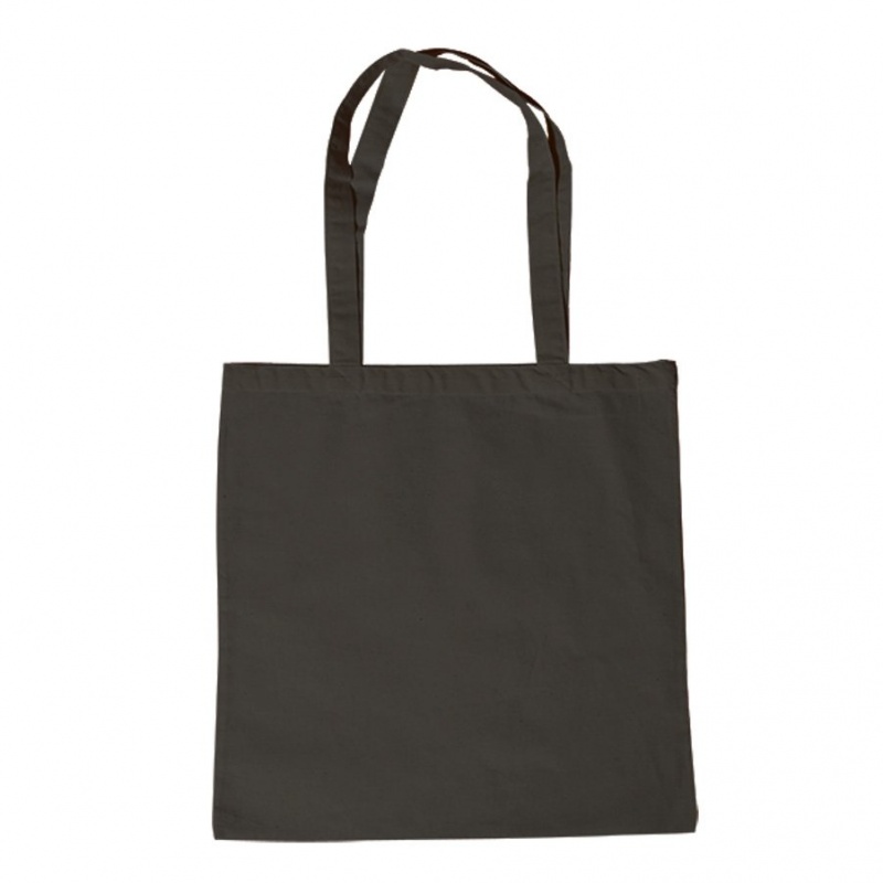 Nákupná taška s krátkym uškom je zhotovená zo 100% bavlny. Má čiernu. Možno ju ďalej dekorovať farbami na textil, batikovaním, linorytom na textil, 