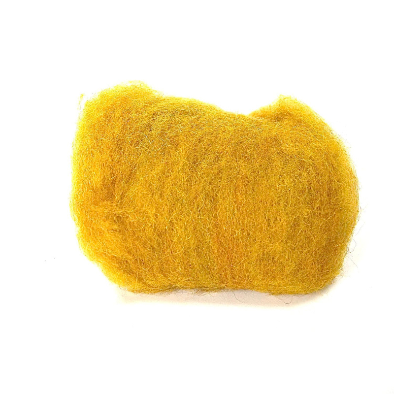 Ovčie rúno na plstenie mykané je oveľa tvrdšie ako jemné merino. Má výraznejšie tvrdé vlákna, ktoré sú jemne zatočené. Mykaná plsť sa používa