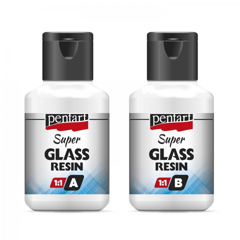 Pentart krištáľová živica (Super Glass resin) je set produktov, zložený z dvoch zložiek. Zložky sa zmiešavajú v pomere 1:1. Výhodou živice od Penta