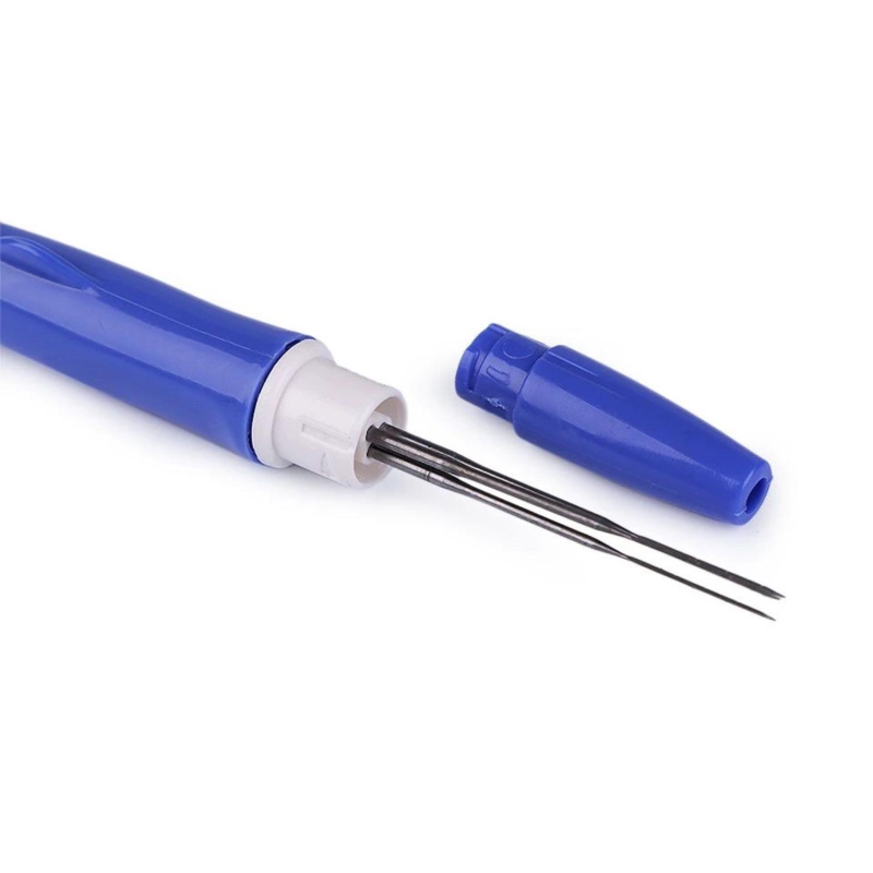 
Plstiace pero s 3 ihlami vám poslúži k rýchlejšiemu a pohodlnejšiemu suchému plsteniu. Ihly v pere môžete v prípade potreby vymeniť alebo pracovať