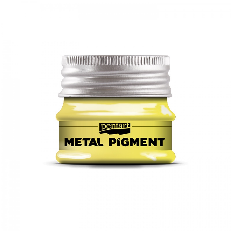 Pigmentový prášok s kovovým efektom (Metal pigment). Jemne mletý prášok obsahujúci skutočné kovové čiastočky. Prášok sa vmiešava do krištáľov