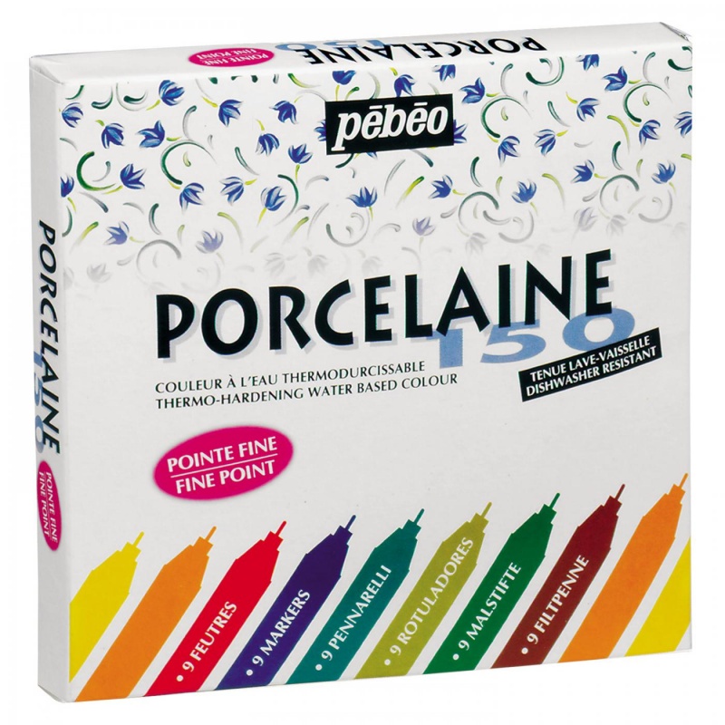 Porcelaine 150 marker sú tekuté farby na porcelán vo fixke pripravené k okamžitému použitiu. Odtiene fixiek je možné ich vzájomne miešať. Farby sú 