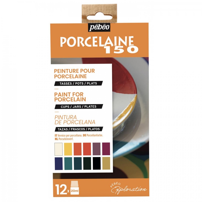 Sada farieb Porcelaine obsahuje vodou riediteľné farby na porcelán a keramiku. Všetky odtiene sa môžu vzájomne miešať. Na riedenie použite  riedidlo P