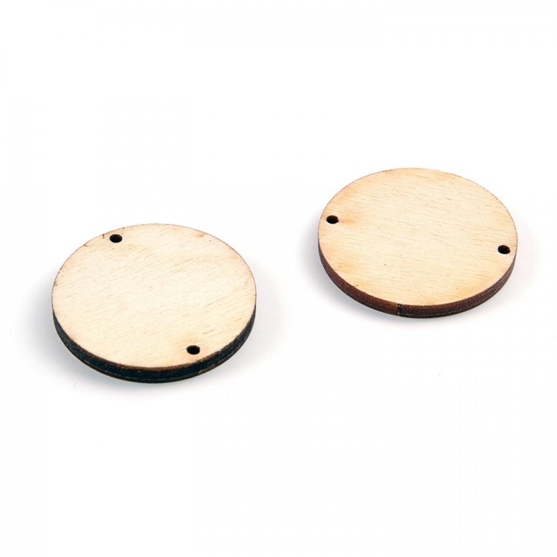 Rodinný kalendár - náhradný krúžok je drevený výrez z 3 mm hrubej topoľovej preglejky, ktorý sa používa ako doplnok kalendára. Obsahuje dva otvory 