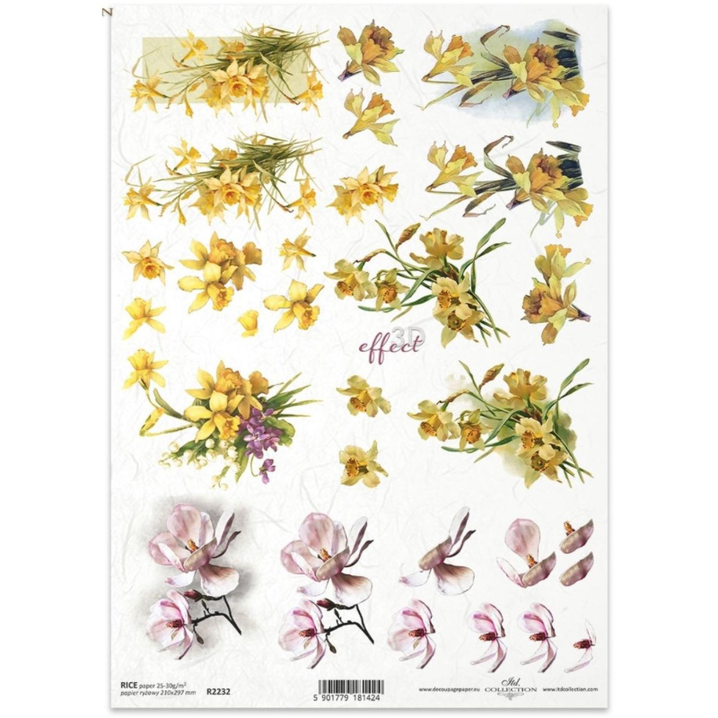 Ryžový papier na decoupage od ITD Collection je tým pravým pre vás. Je vhodný na zdobenie skla, dreva, MDF, kartónu a iných povrchov servítkovou techni