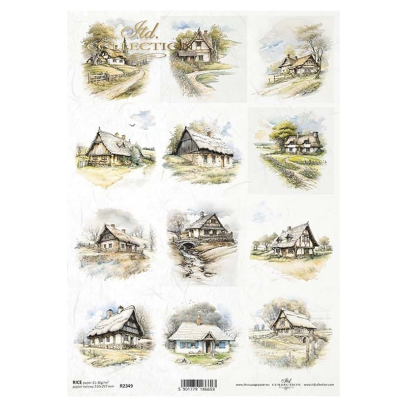 Ryžový papier na decoupage od ITD Collection je tým pravým pre vás. Je vhodný na zdobenie skla, dreva, MDF, kartónu a iných povrchov servítkovou techni