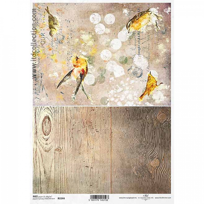Ryžový papier na decoupage od ITD Collection je tým pravým pre vás. Je vhodný na zdobenie skla, dreva, MDF, kartónu a iných povrchov servítkovou techni