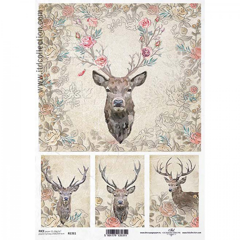 Ryžový papier na decoupage od ITD Collection je tým pravým pre vás. Je vhodný na zdobenie skla, dreva, MDF, kartónu a iných povrchov servítkovou techni
