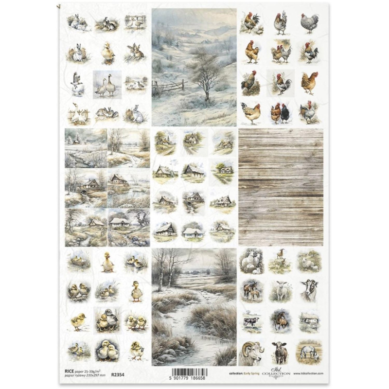 Ryžový papier na decoupage od ITD Collection je tým pravým pre vás. Je vhodný na zdobenie skla, dreva, MDF, kartónu a iných povrchov servítkovou techni