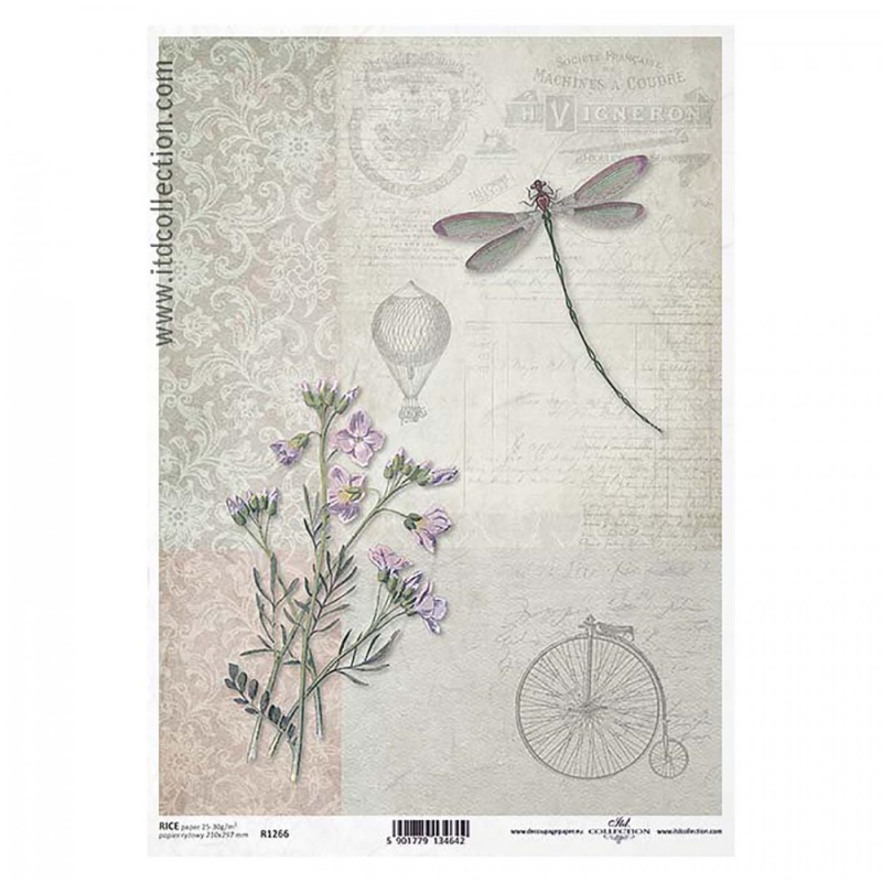 Ryžový papier na decoupage od ITD Collection je tým pravým pre vás. Je vhodný na zdobenie skla, dreva, MDF, kartónu a iných povrchov servítkovou techni