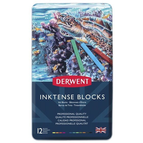 Sada akvarelových blokov Inktense od firmy Derwent obsahuje pastely pre každého, kto miluje akvarel. Je možné ich používať aj za sucha, alebo ich zmieš