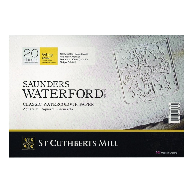 Saunders Waterford blok je prémiový akvarelový papier renomovaného anglického výrobcu St Cuthberts Mill. Tento papier zo 100 % bavlny je vyrobený na trad