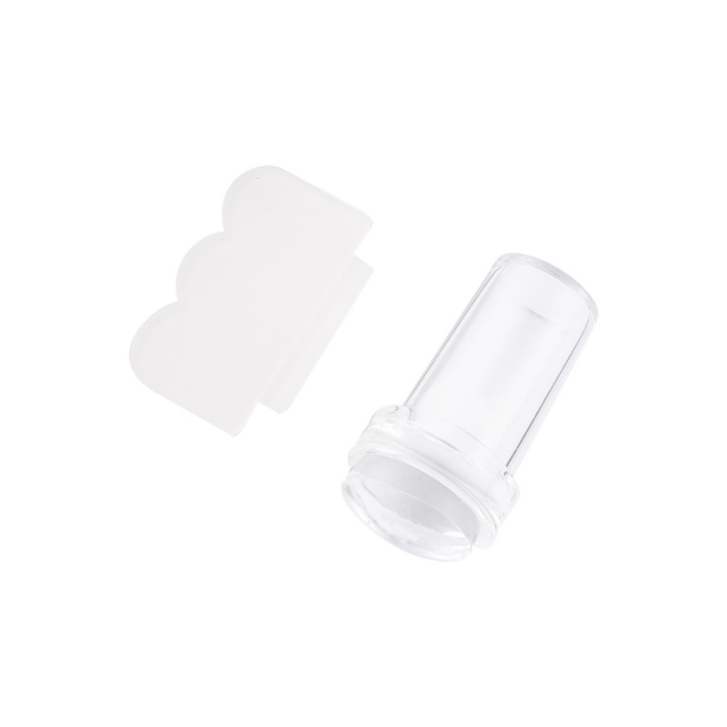 Silikónová poduška na pečiatkovanie so stierkou je priehľadná poduška na dlhej plastovej rúčke, ktorá má polkruhový tvar. Skvele sa používa ako r