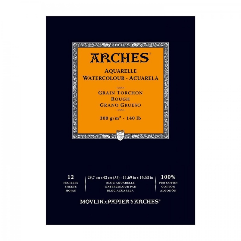 Skicár Arches® je vyrobený tradičnou valcovou metódou, ktorá papieru dodáva prírodnú harmonickú štruktúru. Valec zaistí rovnomerné rozloženie bav
