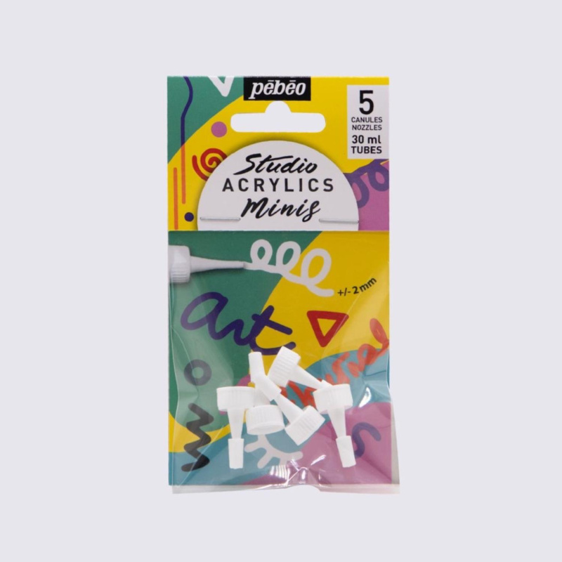 PEBEO Studio Acrylics 30 ml – náhradné hroty na tuby, 5 ks. Náhradné hroty na tuby PEBEO Studio Acrylics 30 ml umožňujú pohodlné a presné dávkovanie