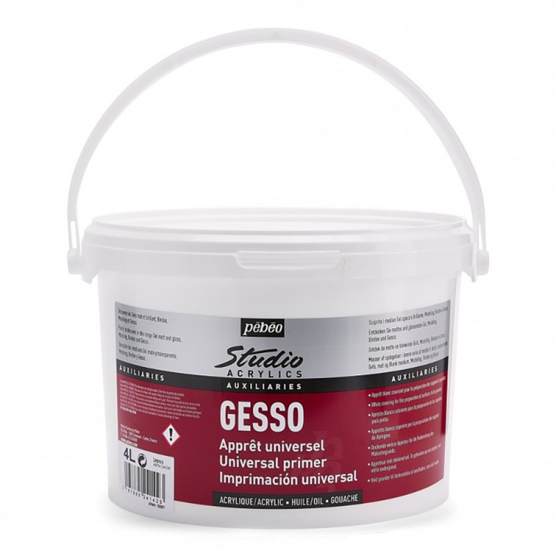 Studio Gesso od Pébéo je biely univerzálny šeps s výbornou krycou schopnosťou. Používa sa na tvorbu podkladového náteru - na prípravu povrchov, ktor