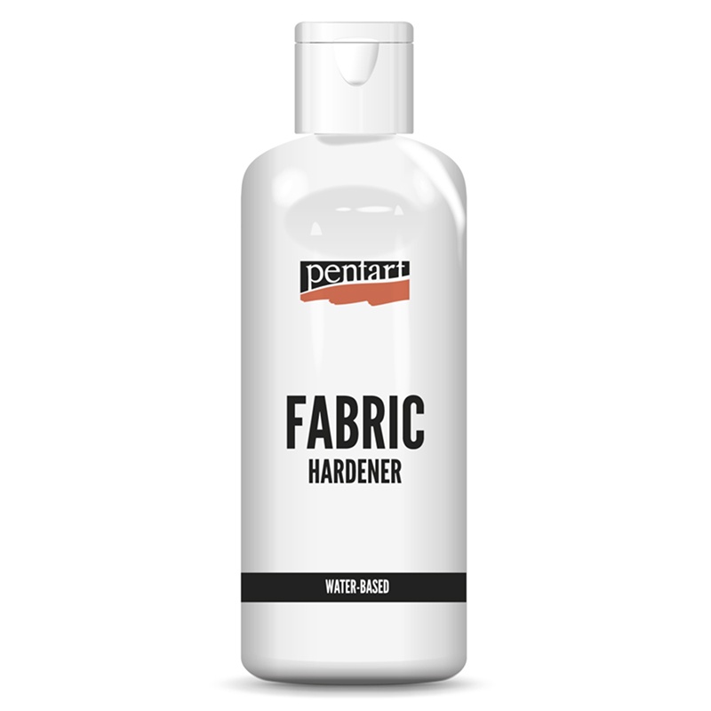 Stužovač textilu (Fabric hardener) od Pentart je produkt na vodnej báze, ktorý vytvrdzuje výtvory z textilu, textilné sochy, spevňuje a škrobí. Keď us