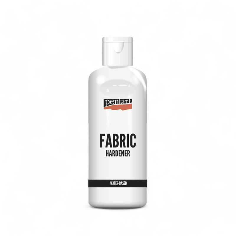 Stužovač textilu (Fabric hardener) od Pentart je produkt na vodnej báze, ktorý vytvrdzuje výtvory z textilu, textilné sochy, spevňuje a škrobí. Keď us