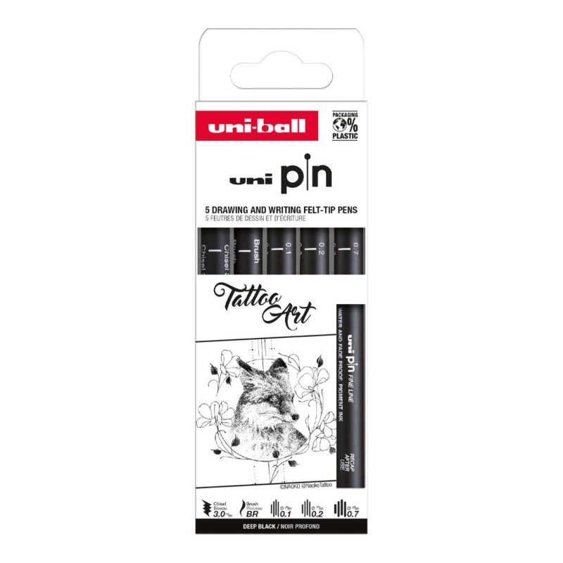 Jedinečný, precízny, technický a kreatívny. To je liner PIN. Kalibrované a odolné hroty spolu so Super Ink atramentom zaisťujú maximálnu precíznosť 