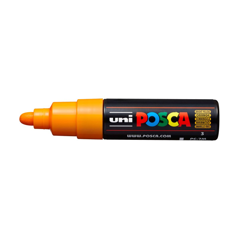 Uni Posca fixka PC-7M je jeden z najpopulárnejších typov popisovačov značky Uni. Marker Posca má okrúhly hrot hrúbky 4,5 - 5,5 mm, ktorý vytvára stred