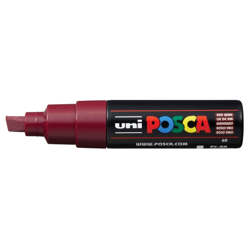 Uni Posca fixka PC-8K je jeden z najpopulárnejších typov popisovačov značky Uni. Marker Posca má okrúhly hrot hrúbky 8 mm, ktorý vytvára hrubé línie