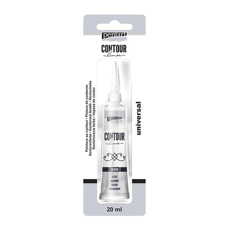 Univerzálna kontúrovacia farba je hustá farba na vodnej báze použiteľná na ľubovolný povrch. Určená na kraeslenie línií a obrysov, na zvýraznenie