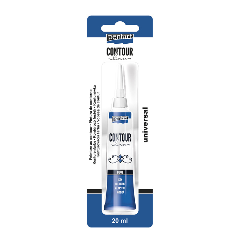 Univerzálna kontúrovacia farba je hustá farba na vodnej báze použiteľná na ľubovolný povrch. Určená na kraeslenie línií a obrysov, na zvýraznenie