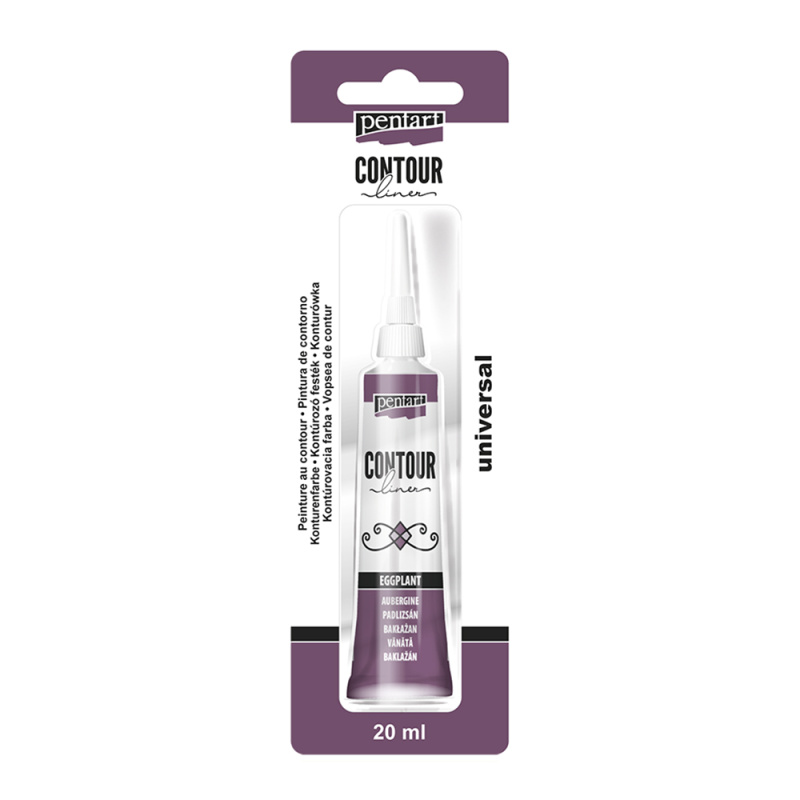 Univerzálna kontúrovacia farba je hustá farba na vodnej báze použiteľná na ľubovolný povrch. Určená na kraeslenie línií a obrysov, na zvýraznenie