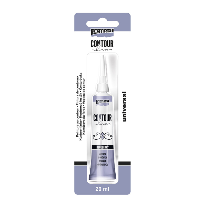 Univerzálna kontúrovacia farba je hustá farba na vodnej báze použiteľná na ľubovolný povrch. Určená na kraeslenie línií a obrysov, na zvýraznenie