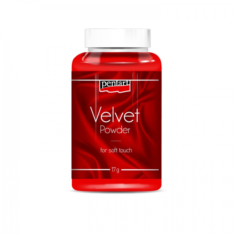 Velvet powder je zamatový prášok, ktorý vytvára zamatový povrch. Dá sa jednoducho "fúknuť" cez hrot na ešte mokrú farbu, alebo lepiaci povrch. Odpor