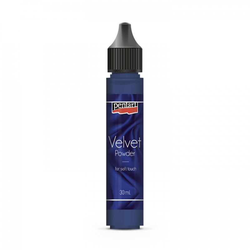 Velvet powder je zamatový prášok, ktorý vytvára zamatový povrch. Dá sa jednoducho "fúknuť" cez hrot na ešte mokrú farbu, alebo lepiaci povrch. Odpor