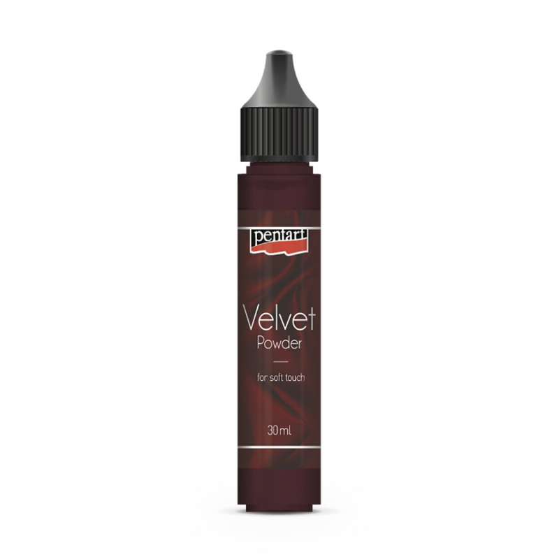 Velvet powder je zamatový prášok, ktorý vytvára zamatový povrch. Dá sa jednoducho "fúknuť" cez hrot na ešte mokrú farbu, alebo lepiaci povrch. Odpor