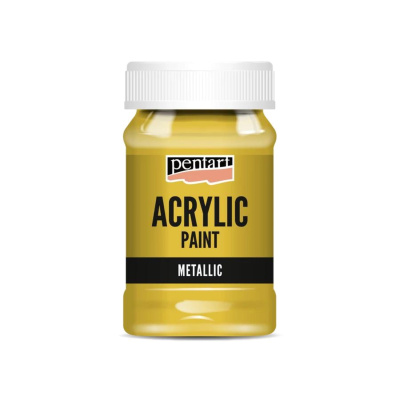 Akrylová farba 100 ml, metalická antická zlatá