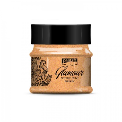 Akrylová farba, glamour, 50 ml, červenozlatá