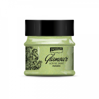 Akrylová farba, glamour, 50 ml, zelenozlatá