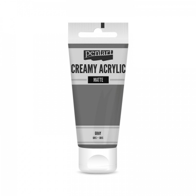 Akrylová farba, krémová, matná, sivá, 60 ml