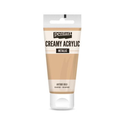 Akrylová farba krémová, metalická, antická zlatá, 60 ml