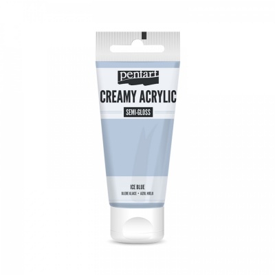 Akrylová farba krémová, pololesklá, ľadová modrá, 60 ml