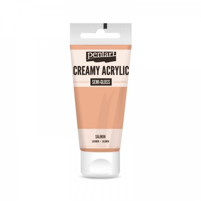 Akrylová farba krémová, pololesklá, lososová, 60ml