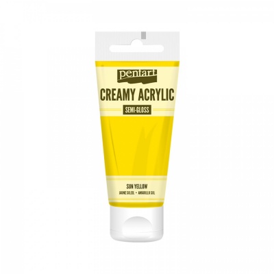 Akrylová farba krémová, pololesklá, slnečná, 60 ml