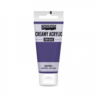 Akrylová farba krémová, pololesklá, tmavo fialová, 60 ml