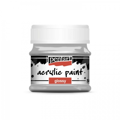 Akrylová farba lesklá 50 ml, sivá