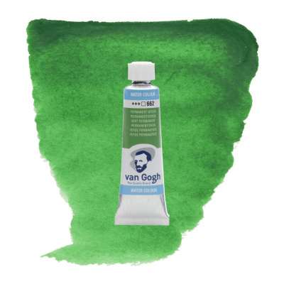 Akvarelová farba Van Gogh, 10 ml, Permanent green