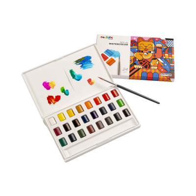 Akvarelové farby Solid CARIOCA plus, puzdro, 24 ks