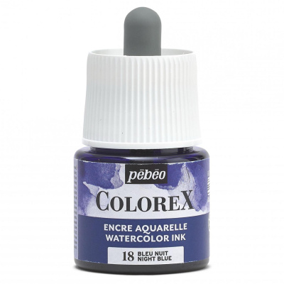 Akvarelový atrament COLOREX, night blue 45 ml